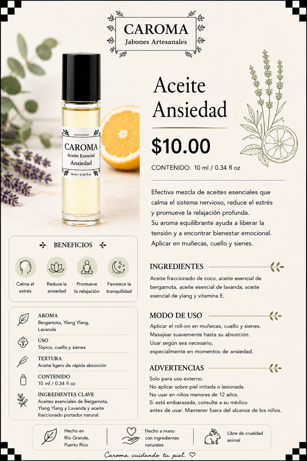 Aceite esencial para la Ansiedad.