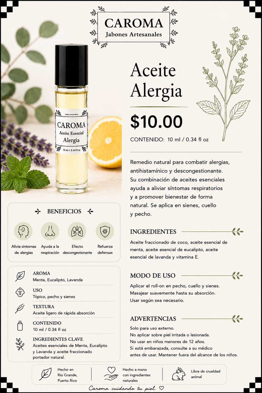 Aceite esencial para Alergia