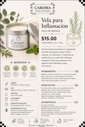 Vela de masaje para la inflamacion.