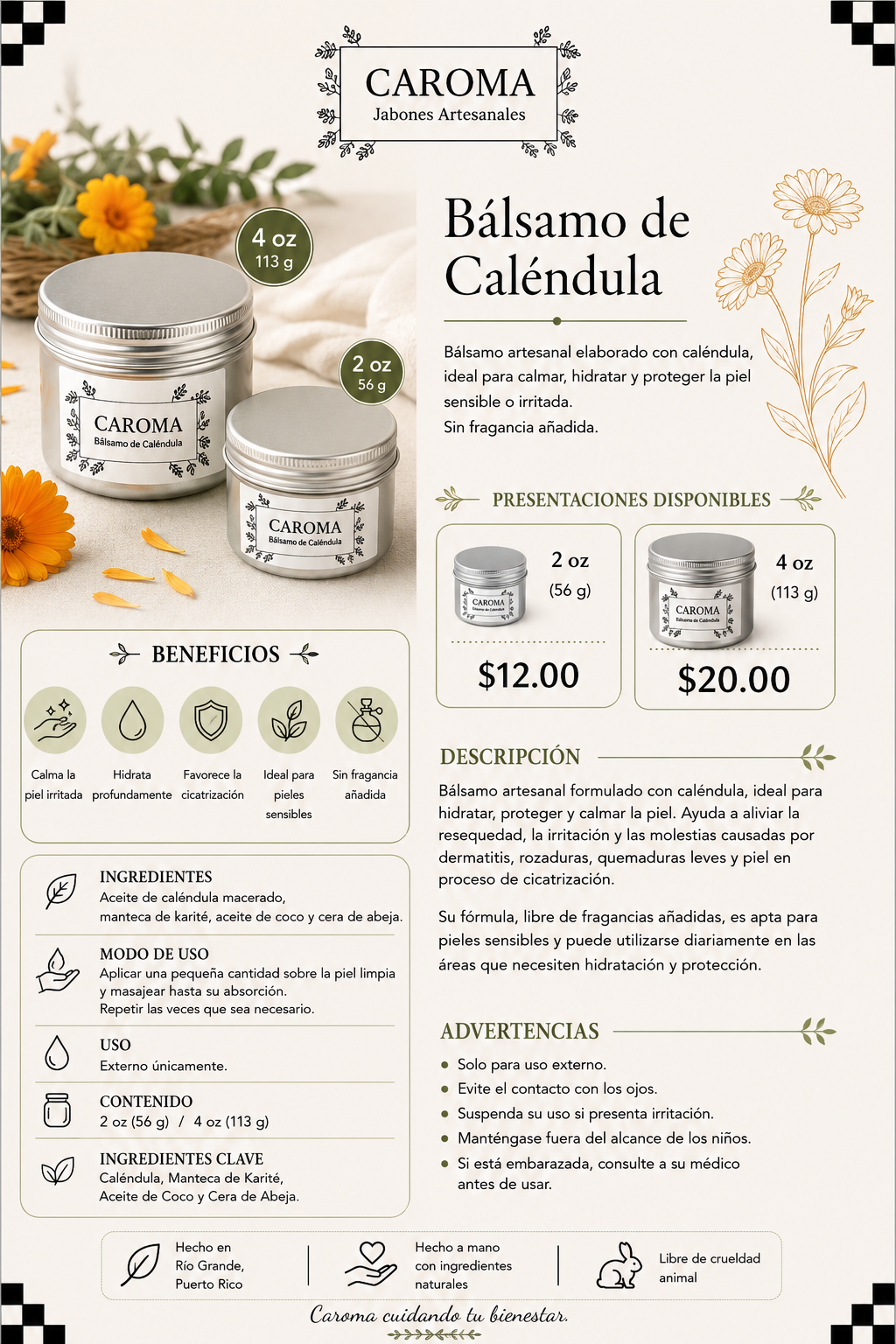 Balsamo de Calendula