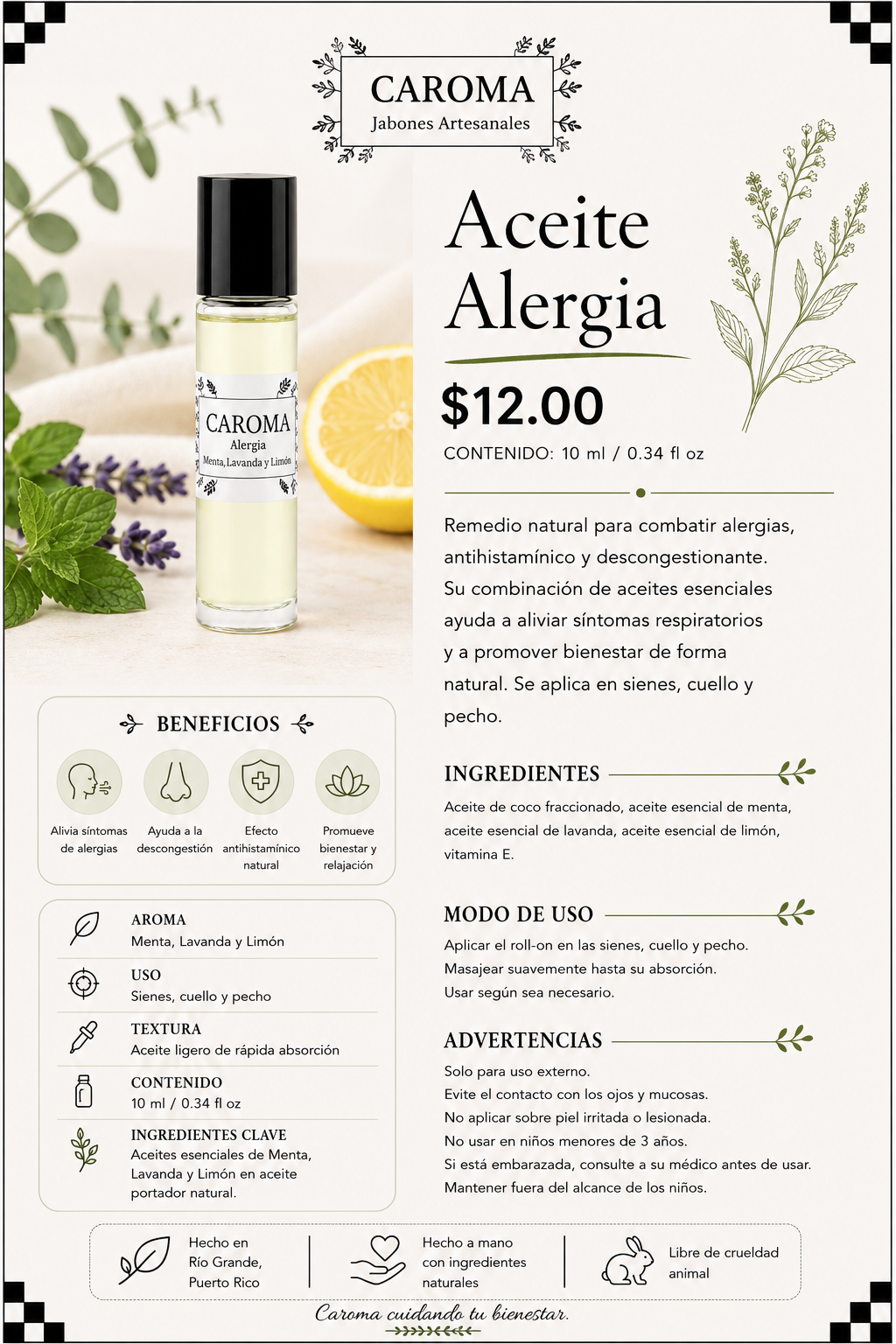 Aceite esencial para Alergia