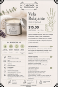 Vela para masajes  relajación.